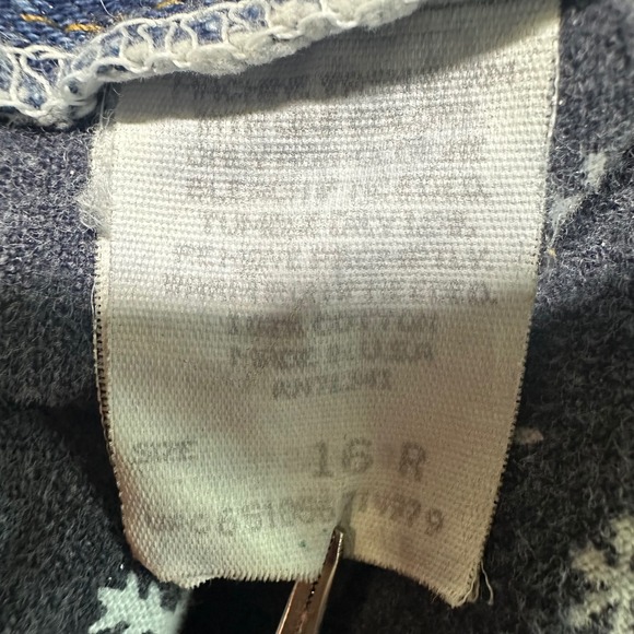 L.L. BEAN Vintage Blue Denim Flannel Lined Straight Leg Jeans Women's Plus 16 R - Picture 9 of 9